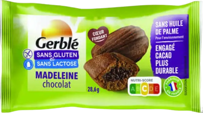 Madeleine au chocolat noir - 28,6g