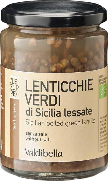 Lentilles vertes de Sicile cuites à l’eau - 365g