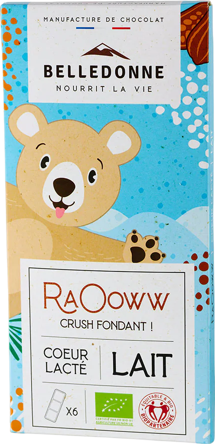 Tablette enfant - chocolat au lait coeur lacté - 80g