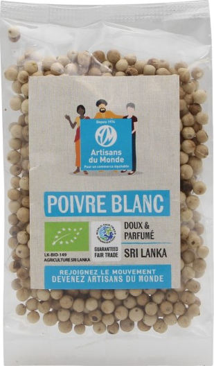 Recharge de poivre blanc bio - 50g