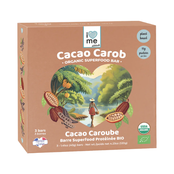 3 Barres Caroube protéinées bio - 3x40g - I love me attitude