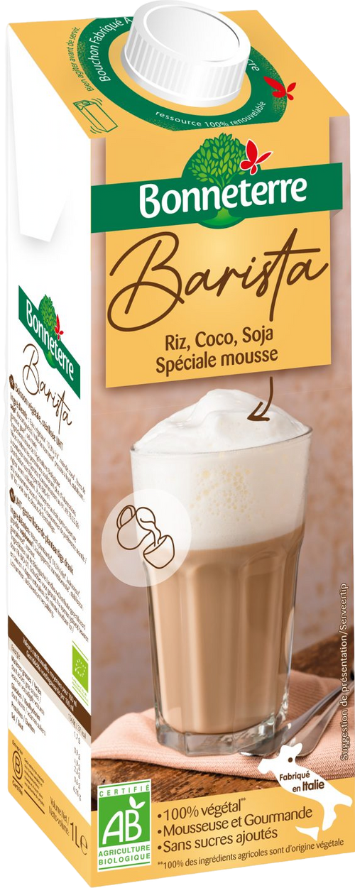 Boisson végétale Barista riz, coco, soja bio - 1L