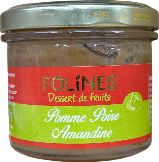 Dessert pomme poire amandine - 120g
