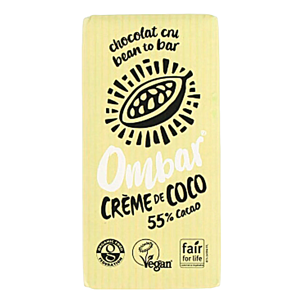 Chocolat cru à la crème de coco 55% cacao - 35g