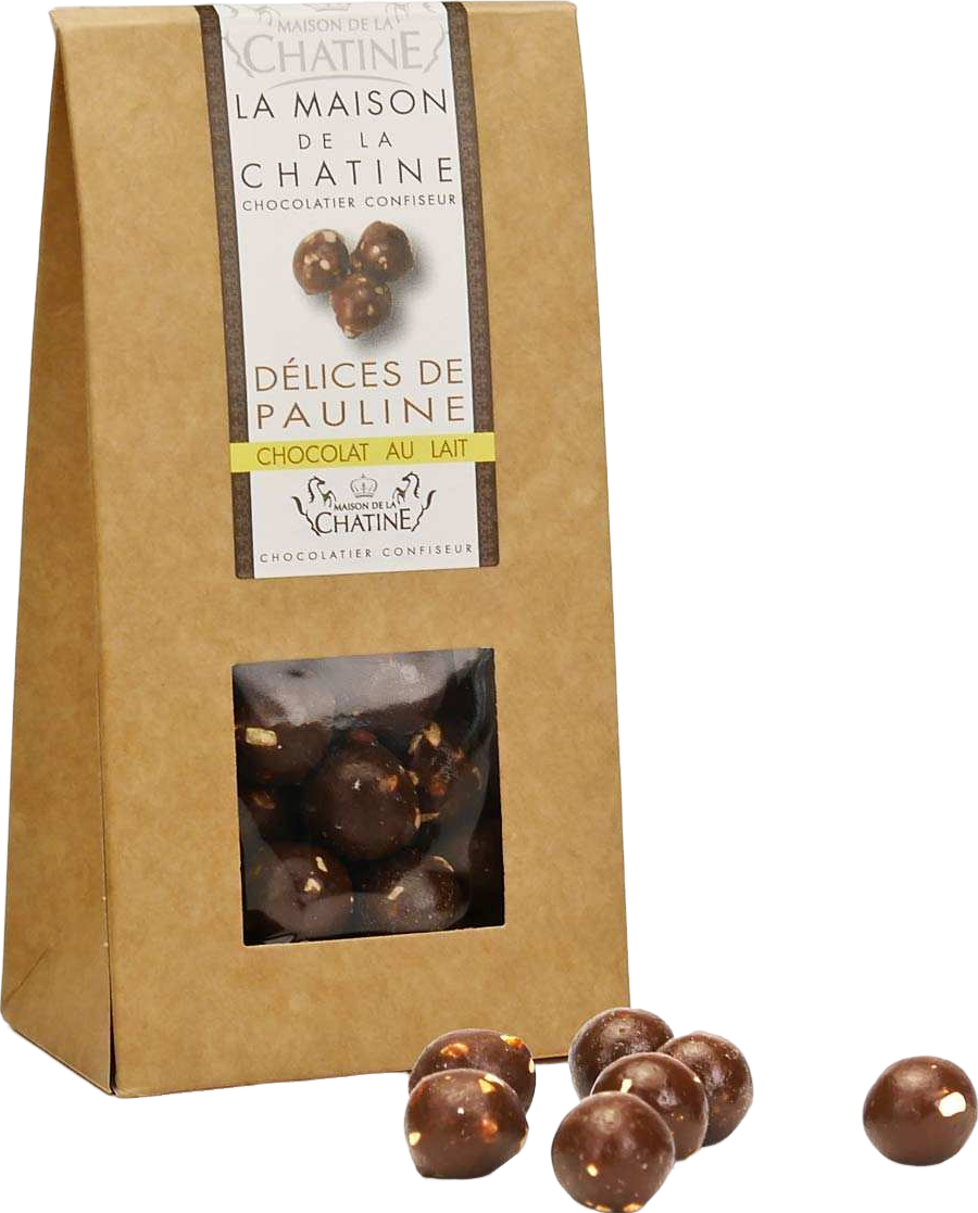 Billes de céréales au chocolat au lait et nougatine - 150g