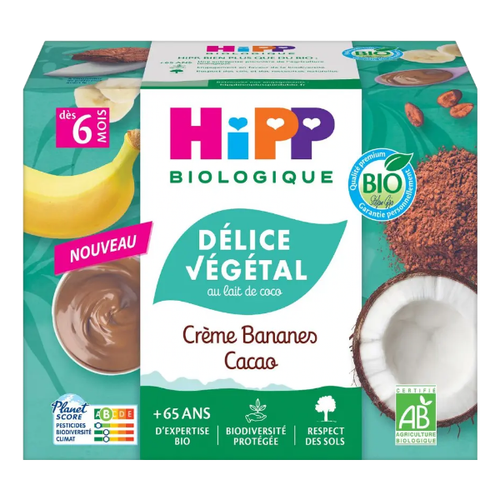 Délice végétal crème banane cacao - 4x100g