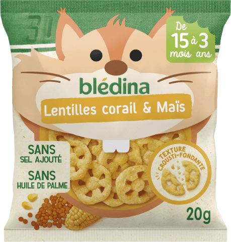 Crousti lentille corail et maïs - 20g