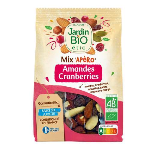 Mélange amandes cranberries bio - 130g