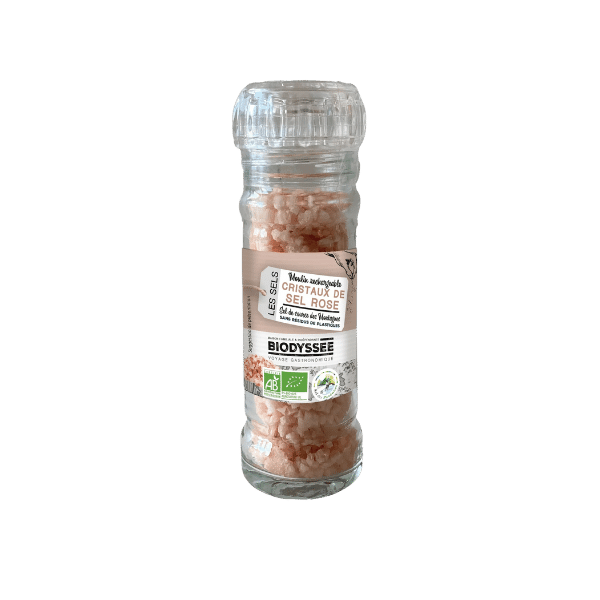 Cristaux de sel rose des Pyrénées bio - 90g