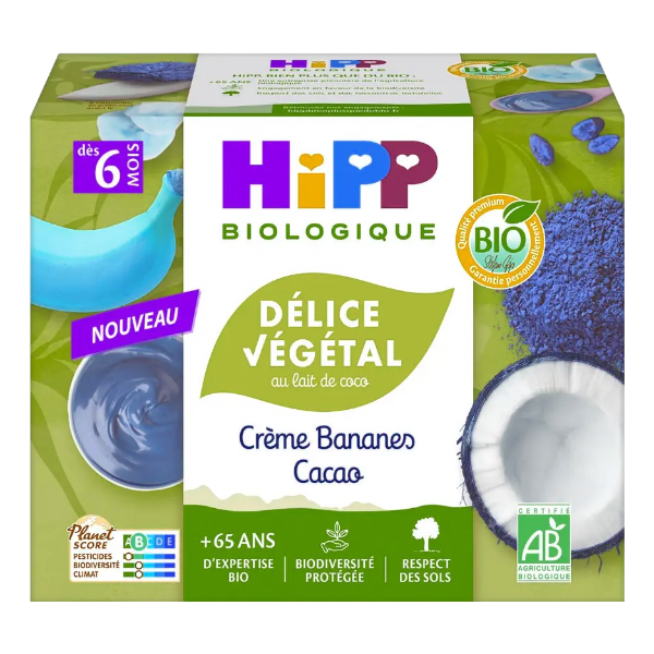 Délice végétal crème banane cacao - 4x100g