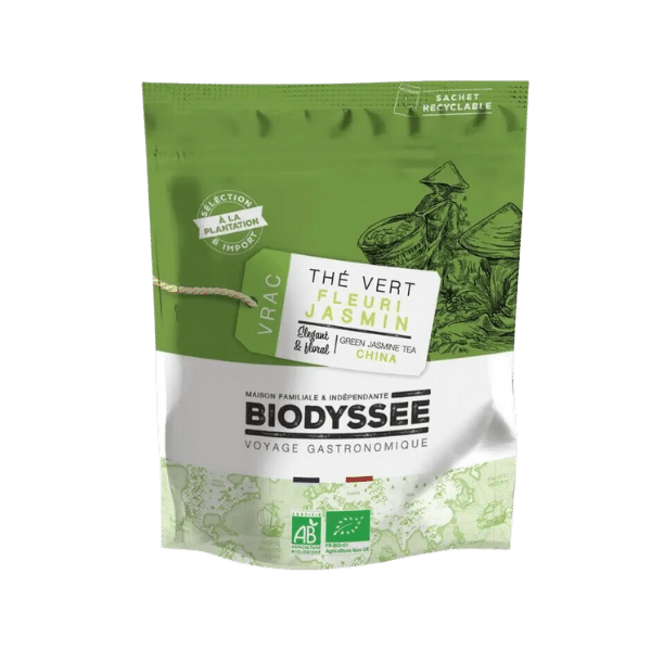 Biodyssée - Thé vert fleuri jasmin de Chine bio - 1kg