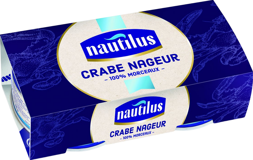 Lot de 2 crabe 100% morceaux - 210g