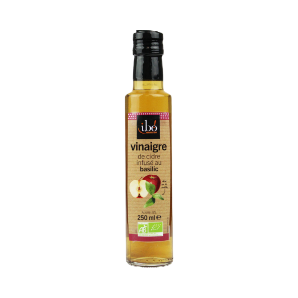 Vinaigre de cidre au basilic bio - 25 cl