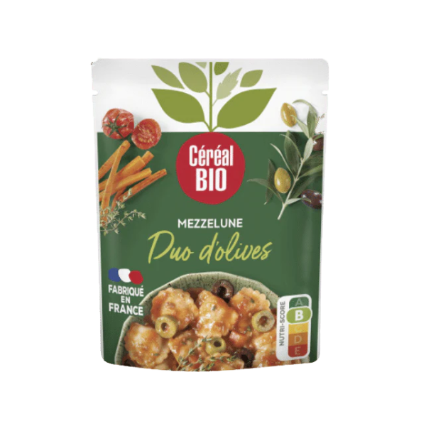 Mezzelune au duo d'olives bio - 280g