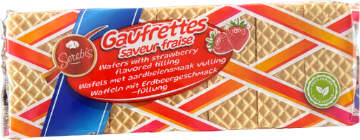 Gaufrettes à la fraise - 200g
