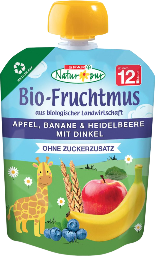 Gourde pomme banane myrtille bio - 90g