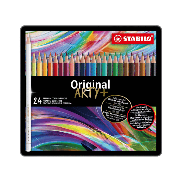 Boîte métal x24 crayons Original