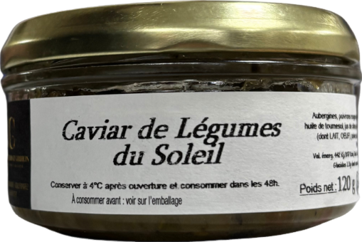Caviar de légumes du soleil (aubergine, poivron, courgette) - 120g