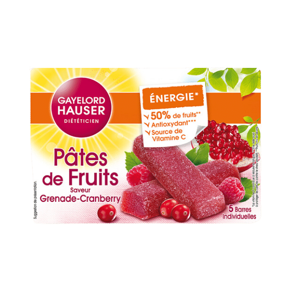 Pâtes de fruits grenadecranberry 125g Gayelord Hauser Willy antigaspi