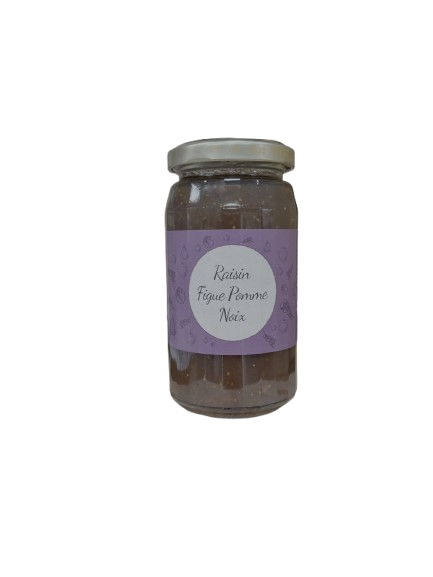 Confiture raisin figue pomme noix - 260g