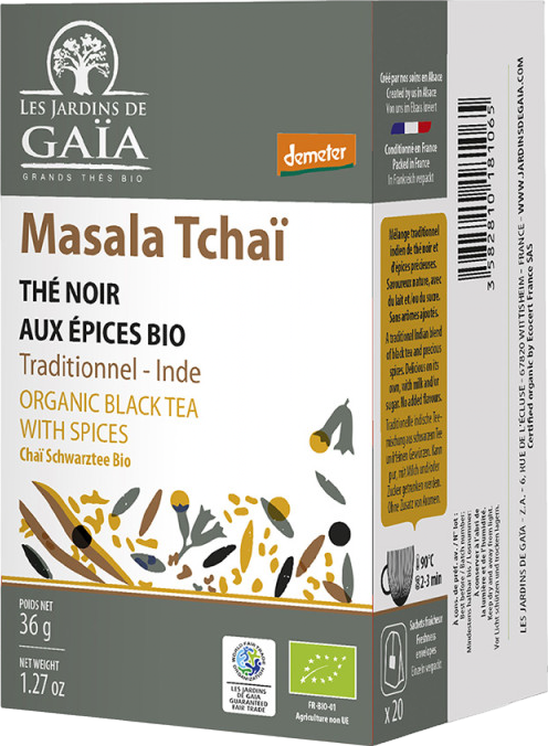Thé noir masala chai bio - 20 sachets