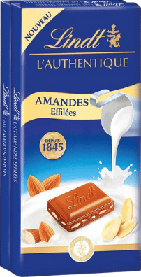 Lot de2 tablettes de chocolat au lait et amandes effilées - 2x100g
