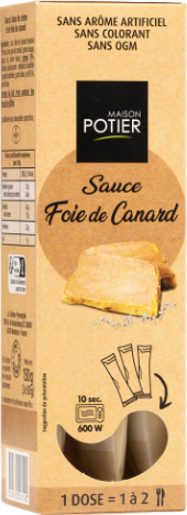 Sauce à base de crème et foie de canard - 3x50g