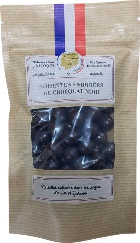 Noisettes enrobées de chocolat noir - 90g