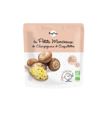 Popote - Petits morceaux champignons & coquillettes bio - 190g - 3760262842073