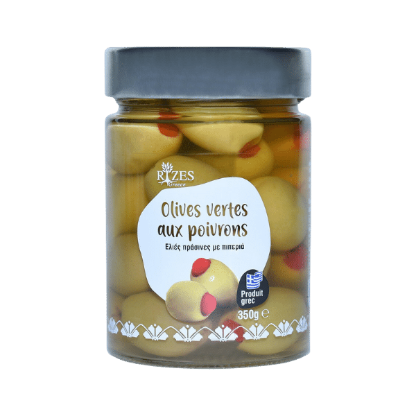 Rizes Greece - Olives vertes aux poivrons - 350g