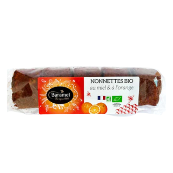 Lot de 3 nonnettes au miel et à l'orange bio - 3*96g