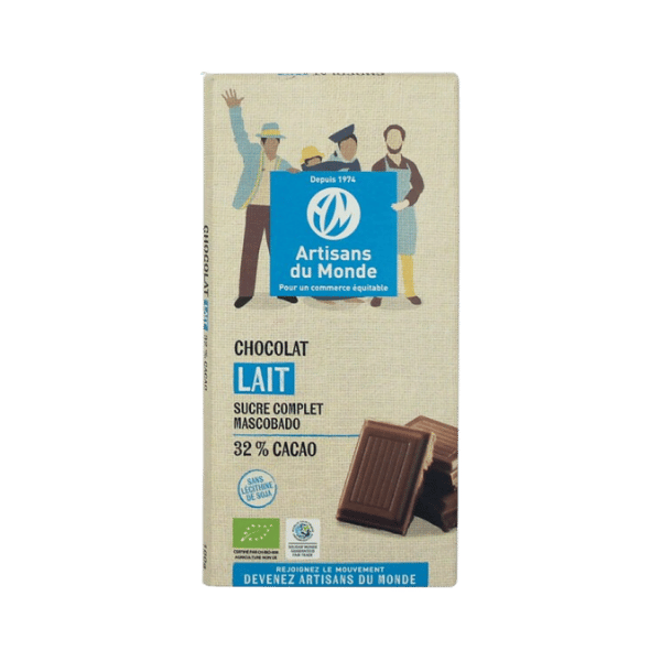 Chocolat au lait bio - 100g