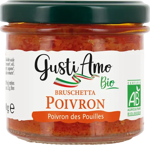 Bruschetta au poivron bio - 100g