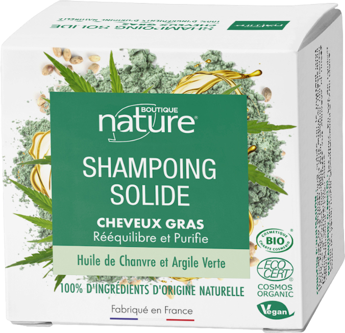 Shampoing solide cheveux gras bio - 80ml