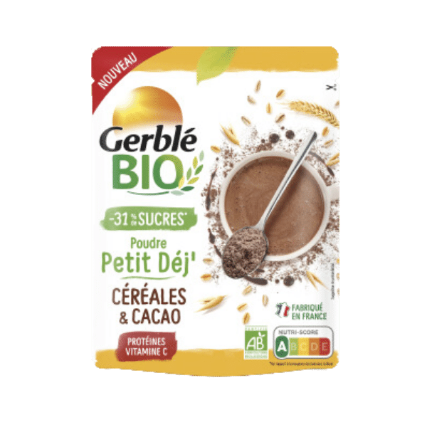Poudre aux céréales et au cacao bio - 240g - Gerblé