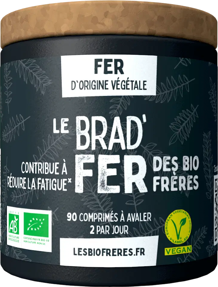 Complément alimentaire au fer doux bio - 90 comprimés