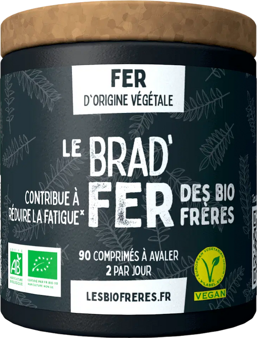 Complément alimentaire au fer doux bio - 90 comprimés