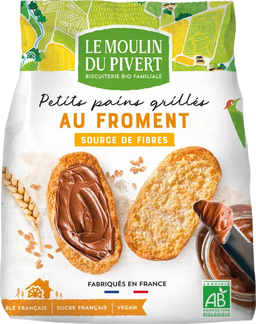 Petits pains grillés au froment bio - 225g