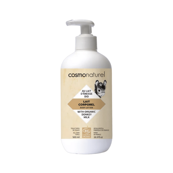 Lait corporel au lait d'ânesse bio - 500ml - Cosmo Naturel