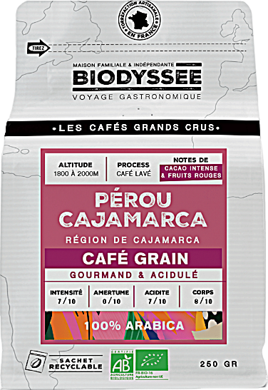 Café grain grand cru Pérou bio - 250g