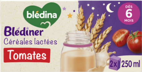 Céréales lactées tomates blédiner - 2x250ml
