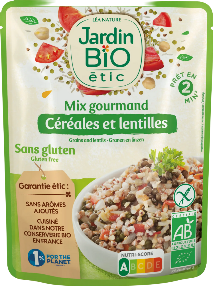 Céréales et lentilles cuisinées bio - 250g