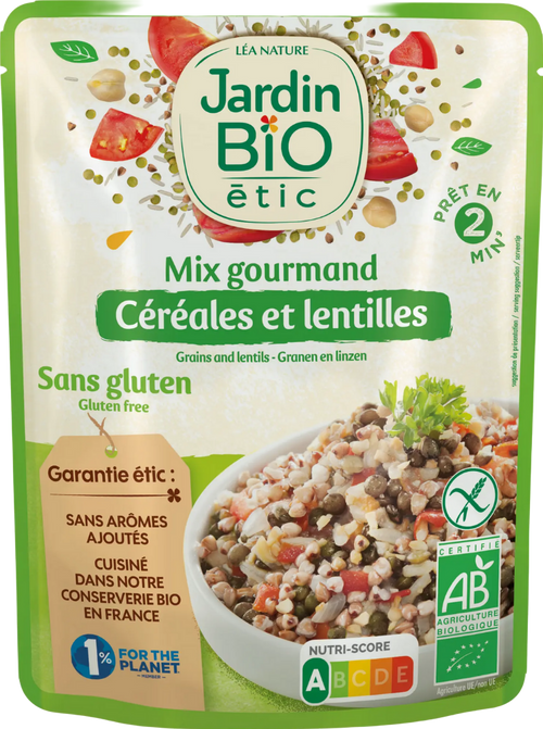 Céréales et lentilles cuisinées bio - 250g