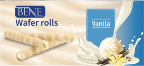 Gaufrettes roulées à la vanille - 140g