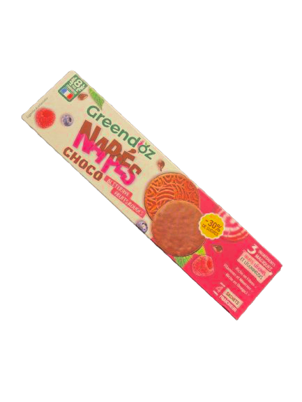 Biscuits nappés chocolat betterave et fruits rouges bio - 128g