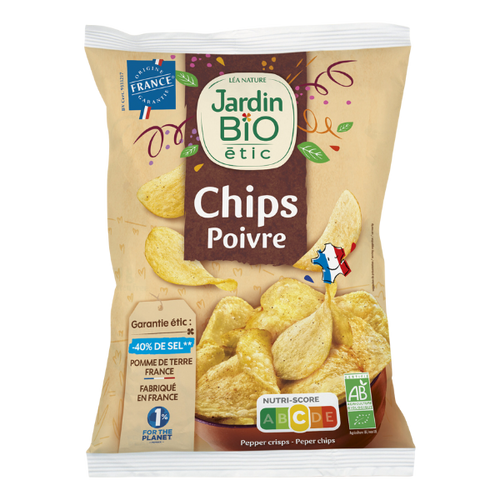 Chips de pomme de terre au poivre bio - 100g
