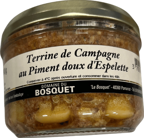 Terrine de campagne au piment doux d'Espelette - 180g