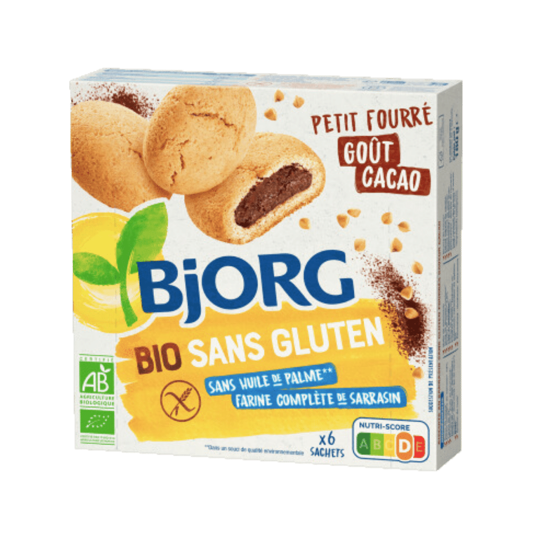 Biscuits fourrés au cacao sans gluten P'tit fourré bio - 180g - Bjorg