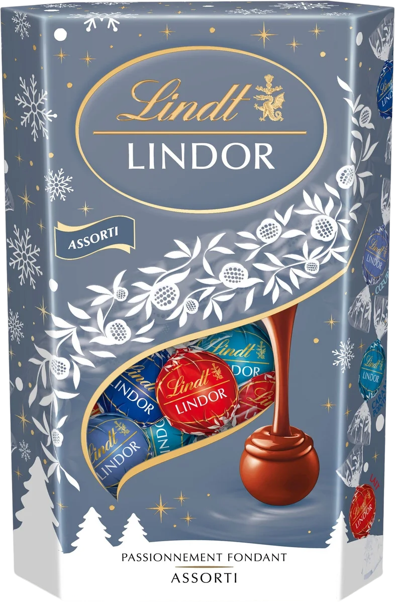 Assortiment de Chocolats Lait, Noir et Caramel Lindor - 337g