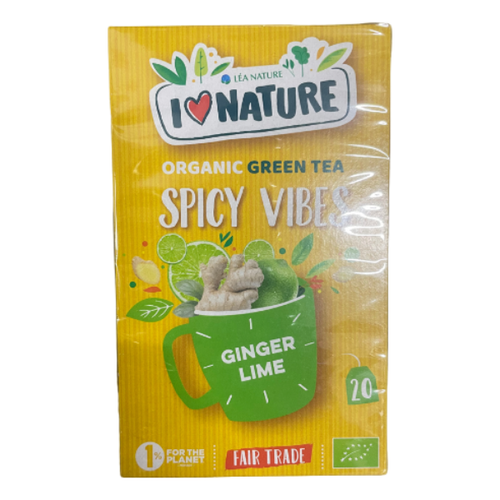 Thé vert gingembre et citron vert bio 30g - 20 sachets